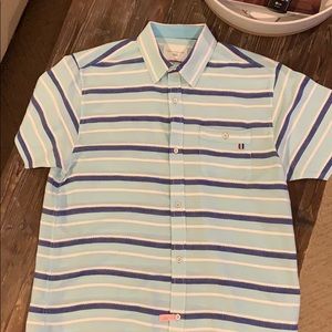 Sol Angeles Teal Cotton Button Down Size Large